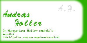 andras holler business card